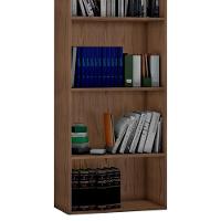 Livreiro 4 Prateleiras Luiza 1653 Ajl Móveis Castanho - 2