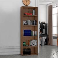 Livreiro 4 Prateleiras Luiza 1653 Ajl Móveis Castanho - 3