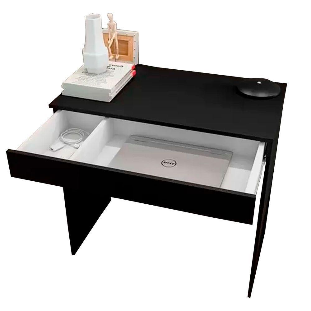 Escrivaninha Para Computador Alexia Ajl Móveis Preto - 3