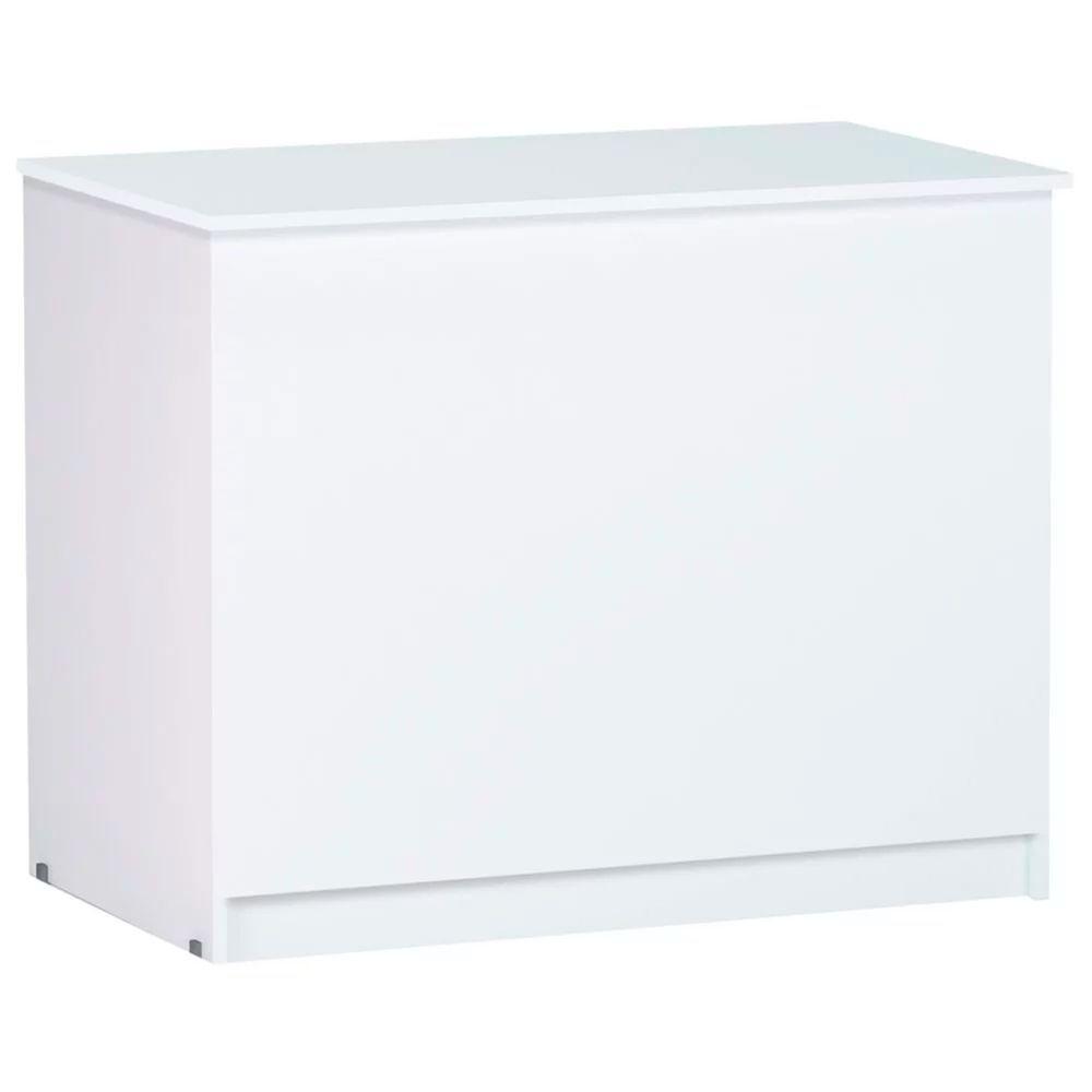 Bau Organizador Multiuso Para Quarto Amanda Ajl Móveis Branco - 1