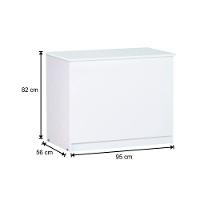 Bau Organizador Multiuso Para Quarto Amanda Ajl Móveis Branco - 3