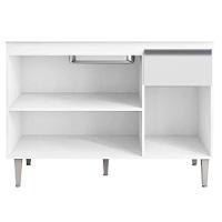 Balcão Gabinete 3 Portas Cozinha 120cm Tatiane Sem Tampo Ajl Cinza - 3