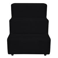 Escadinha Pet 3 Degraus Cachorro E Gato Veludo Preto