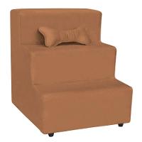 Escadinha Pet 3 Degraus Cachorro E Gato Veludo Terracota - 2