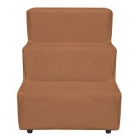 Escadinha Pet 3 Degraus Cachorro E Gato Veludo Terracota