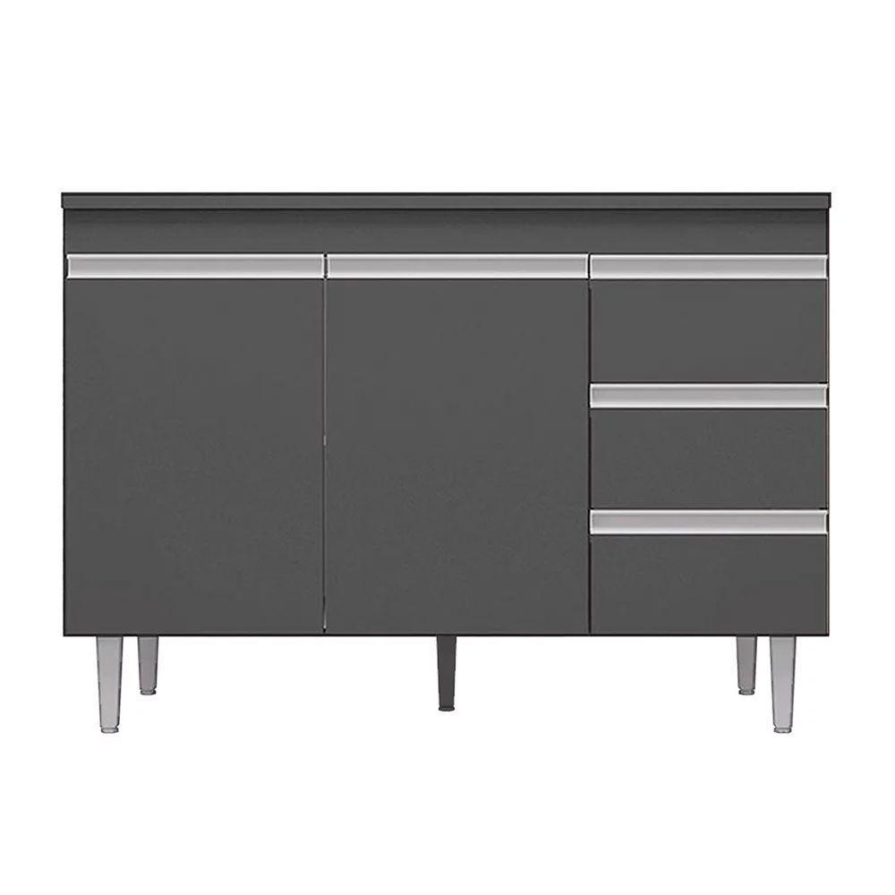 Balcão Gabinete Cozinha Andreia 120cm 2 Porta Ajl Móveis S-t - 1