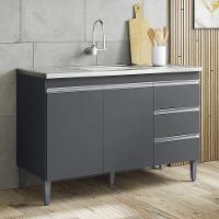 Balcão Gabinete Cozinha Andreia 120cm 2 Porta Ajl Móveis S-t - 3