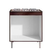 Balcão Cooktop 80cm Andréia 1 Porta Ajl Móveis Castanho Avelã - 2