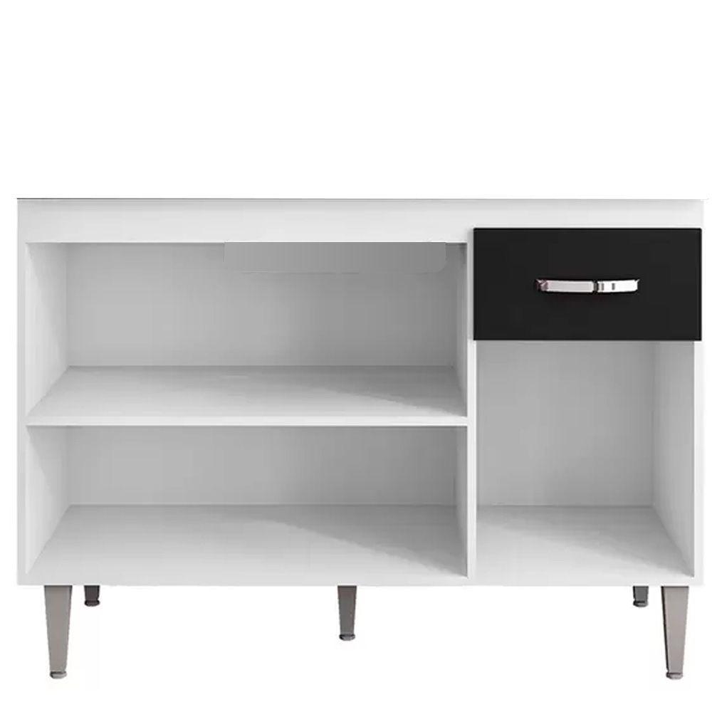 Balcão Cozinha Gabriela 3 Porta 120cm S-t Ajl Branco Flex - 4