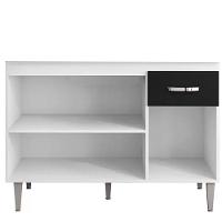 Balcão Cozinha Gabriela 3 Porta 120cm S-t Ajl Branco Flex