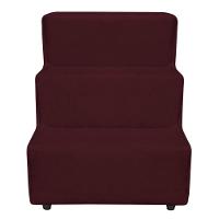 Escadinha Pet 3 Degraus Cachorro E Gato Veludo Bordô