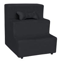 Escadinha Pet 3 Degraus Cachorro E Gato Veludo Grafite - 2