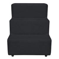 Escadinha Pet 3 Degraus Cachorro E Gato Veludo Grafite