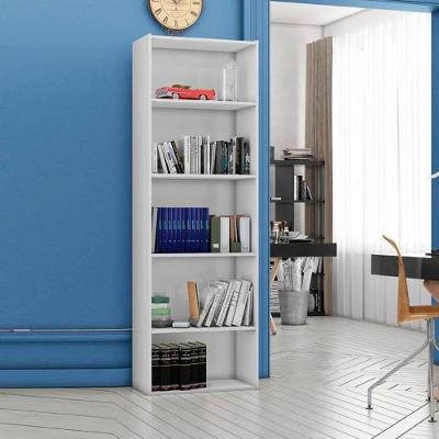 Livreiro 4 Prateleiras Luiza 1653 Ajl Móveis Branco