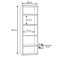 Livreiro 4 Prateleiras Luiza 1653 Ajl Móveis Branco - 3