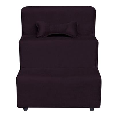 Escadinha Pet 3 Degraus Cachorro E Gato Veludo Roxo