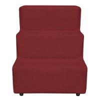 Escadinha Pet 3 Degraus Cachorro E Gato Veludo Vermelho