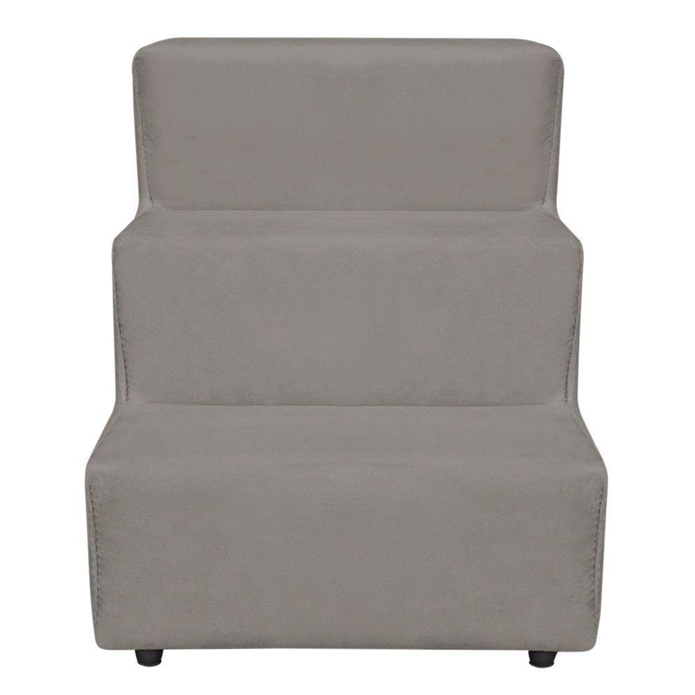 Escadinha Pet 3 Degraus Cachorro E Gato Veludo Cappuccino - 5