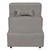 Escadinha Pet 3 Degraus Cachorro E Gato Veludo Cappuccino - 1