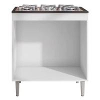 Balcão Cooktop 80cm Andréia 1 Porta Ajl Móveis Branco - 3
