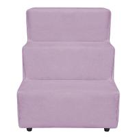 Escadinha Pet 3 Degraus Cachorro E Gato Veludo Lilás