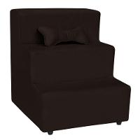 Escadinha Pet 3 Degraus Cachorro E Gato Veludo Marrom - 2