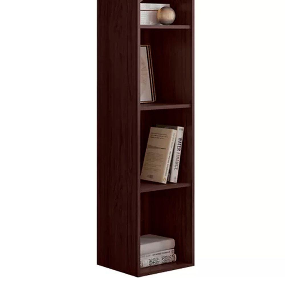 Livreiro 4 Prateleiras Janaina 1621 Ajl Móveis Castanho - 3