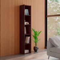 Livreiro 4 Prateleiras Janaina 1621 Ajl Móveis Castanho - 2