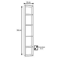Livreiro 4 Prateleiras Janaina 1621 Ajl Móveis Castanho - 4