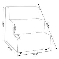 Escadinha Pet 3 Degraus Cachorro E Gato Veludo Azul Turquesa - 6