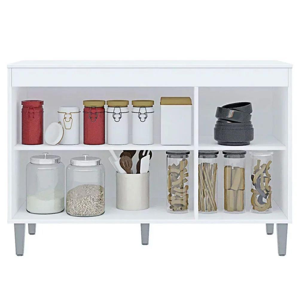 Balcão Gabinete Cozinha 120cm Manu 3 Portas Sem Tampo Ajl - 3