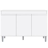 Balcão Gabinete Cozinha 120cm Manu 3 Portas Sem Tampo Ajl - 1