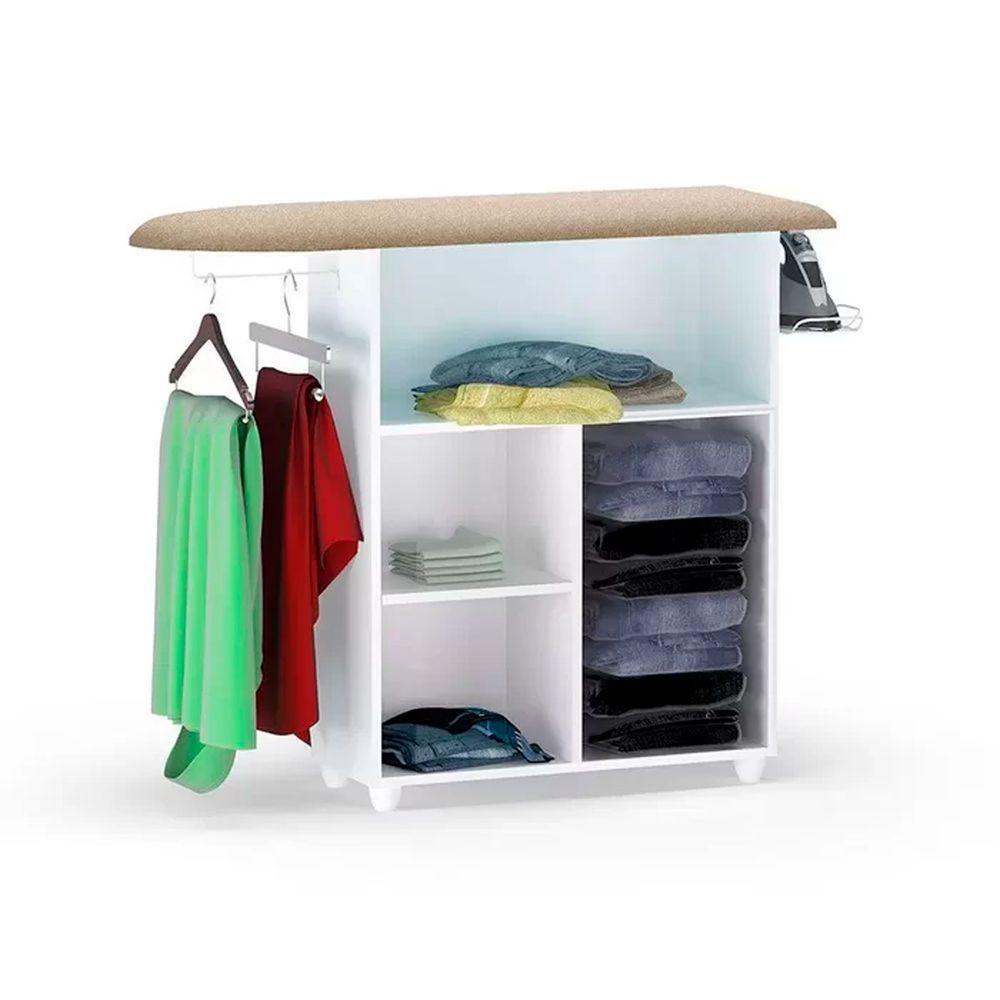 Tabua De Passar Roupa Mariana Gabinete Multiuso Ajl Móveis Branco - 2