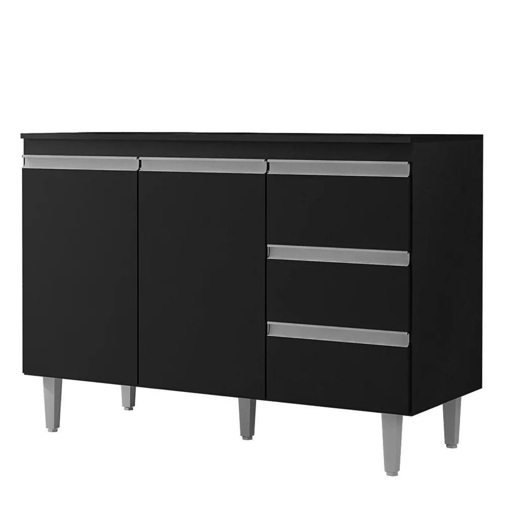 Balcão Gabinete Cozinha Andreia 100cm 2 Porta S-t Ajl Móveis - 1