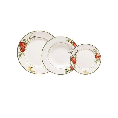 Jogo Copa E Cia 18 Peças Aquarelle Em Cerâmica Pomodoro E Basilico