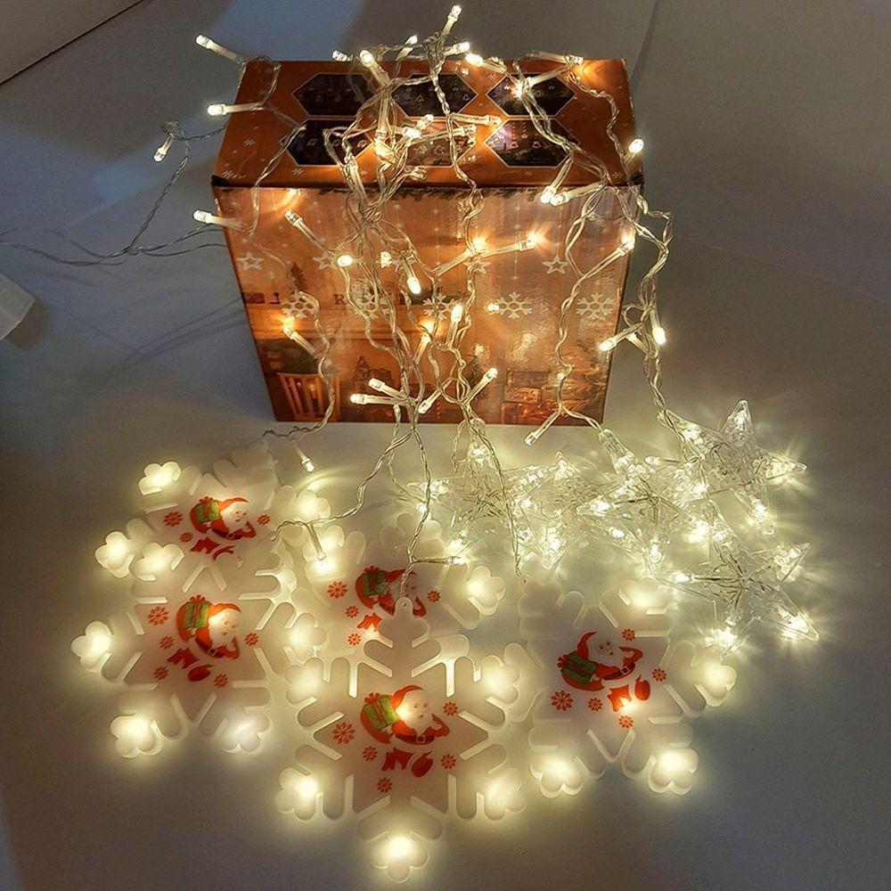 Pisca Cascata Flocos Natal 80 Lâmpadas Leds Amarelo 3m 220v - 3