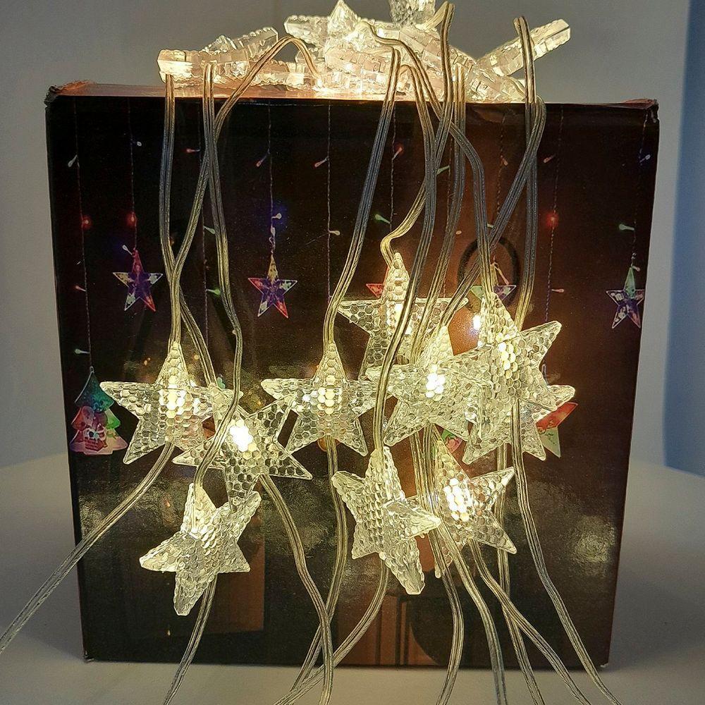 Pisca Cortina Estrelinhas Enfeite Natal 80 Led 3x1m 110-220v Amarelo - 4