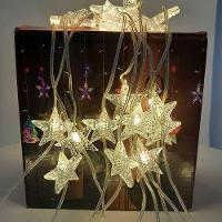 Pisca Cortina Estrelinhas Enfeite Natal 80 Led 3x1m 110-220v Amarelo