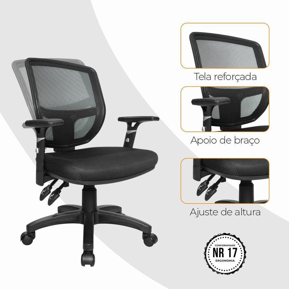 Kit 10 Cadeiras De Escritório Diretor Oficial Ergon Uni + E-book - 8