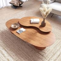 Conjunto Mesa De Centro Orgânica Lake Em Madeira Mel - 3