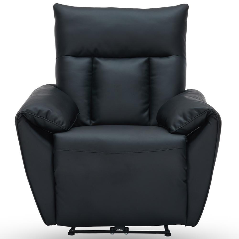 Poltrona Do Papai Reclinável Elétrica Com Massagem E Aquecimento Velutti L07 Couríssimo Preto - Lyam - 2