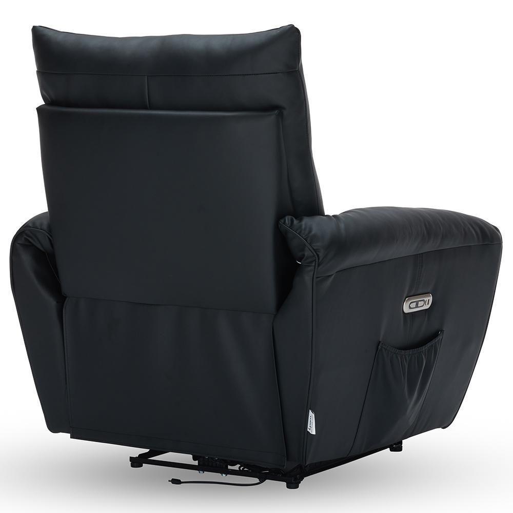 Poltrona Do Papai Reclinável Elétrica Com Massagem E Aquecimento Velutti L07 Couríssimo Preto - Lyam - 7