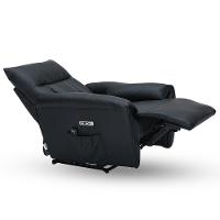 Poltrona Do Papai Reclinável Elétrica Com Massagem E Aquecimento Velutti L07 Couríssimo Preto - Lyam - 5