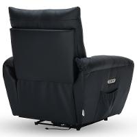 Poltrona Do Papai Reclinável Elétrica Com Massagem E Aquecimento Velutti L07 Couríssimo Preto - Lyam - 7