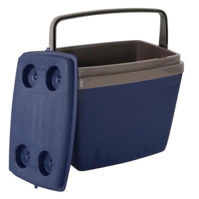 Caixa Térmica Cooler 34l Porta Copos Azul