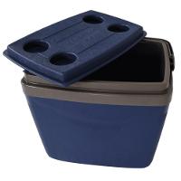 Caixa Térmica Cooler 34l Porta Copos Azul - 2