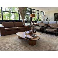 Conjunto Mesa De Centro Orgânica Lake Em Madeira Castanho - 2