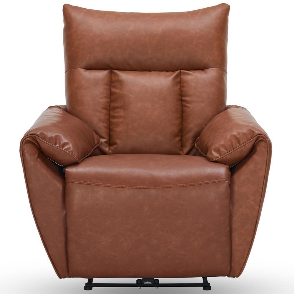 Poltrona Do Papai Reclinável Elétrica Com Massagem E Aquecimento Velutti L07 Couríssimo Marrom - Lyam - 2