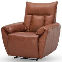 Poltrona Do Papai Reclinável Elétrica Com Massagem E Aquecimento Velutti L07 Couríssimo Marrom - Lyam - 7