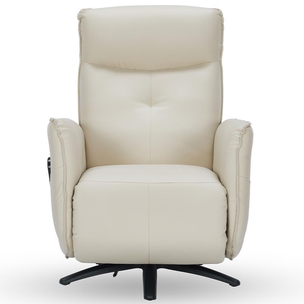 Poltrona De Massagem Reclinável Elétrica Com Aquecimento Bravinni L07 Couríssimo Bege - Lyam Decor - 3